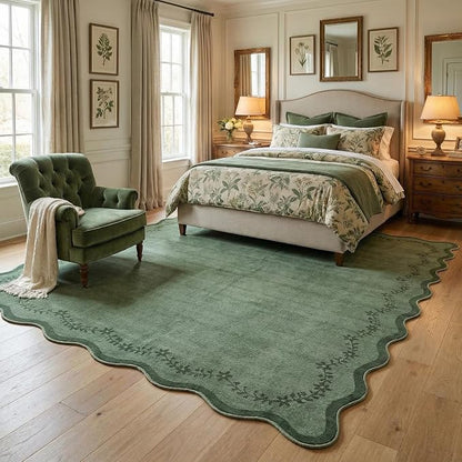 GarveeHome 6x9 Scalloped Area Rug Soft Washable Rug - Image 2