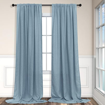 Blue Grey Curtains 96 Inches Long - Image 8