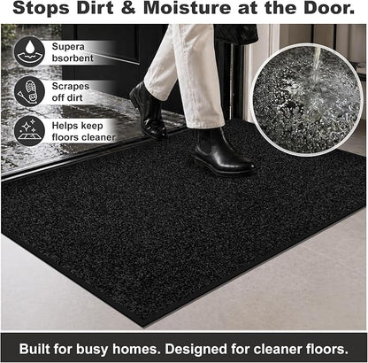 Super Absorbent Front Door Mat, Non-Slip Washable Indoor Doormats, Low Profile - Image 4