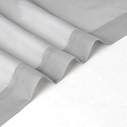 Chyhomenyc Sheer Curtains 63 Inch Length 2 Panels, Light Grey | Light Filtering - Image 7
