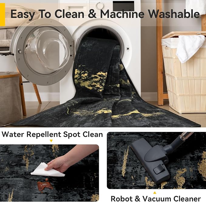 RELEANY Washable Runner 2'x7' Abstract Area Rug - Image 6