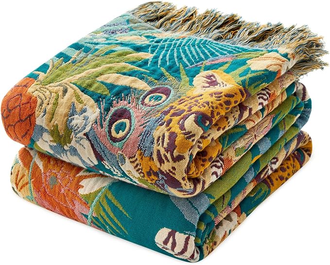 LUTBM Throw Blanket for Couch Sofa Soft Cotton Summer Blankets for Bedroom by LUTBMFindYourFreeSpiritatHome