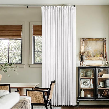 Snow White Pinch Pleated 105 Inch Curtains 2 Panels by Twodrapes