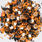 Twisweet Halloween Sprinkles, Pumpkin Sprinkles for Cake Decorating, Edible Candy Ghost Bat Sugar Sprinkle Mix, Black and Orange Baking Candy Bulk, Cupcake Topper Cookie Ice Cream Cake Decorations, Halloween Scary Theme Trick or Treat Party Supplies (1...