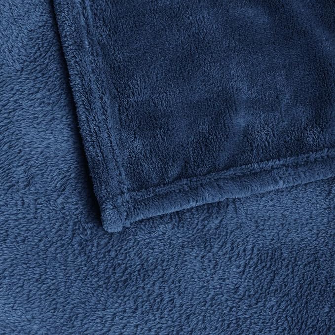 BEDELITE Fleece Blanket Soft Plush Full Bed Blanket Navy 84"x90" | Ultra Soft - Image 9