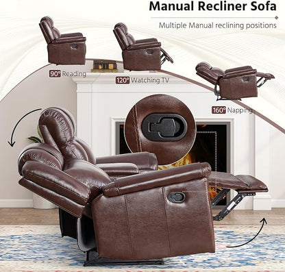 ANJ Premium Genuine Manual Reclining Sofa Set - Image 4
