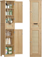 Iwell Tall Bathroom Cabinet, Slim Narrow Storage Cabinet by IWELL