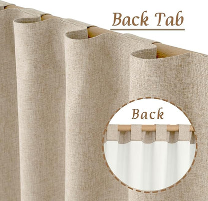 Full Blackout Linen Window Curtains - Image 2