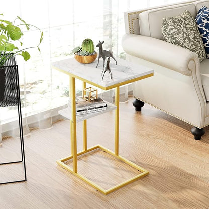 Easy Paws C Shaped End Table, Small Side Table - Image 2
