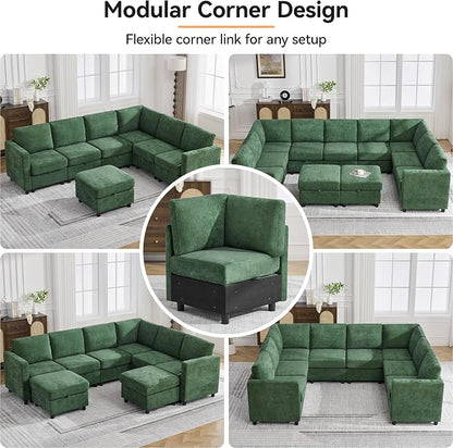 104'' V Shaped Modular Sofa, Sectional Couch - Image 6