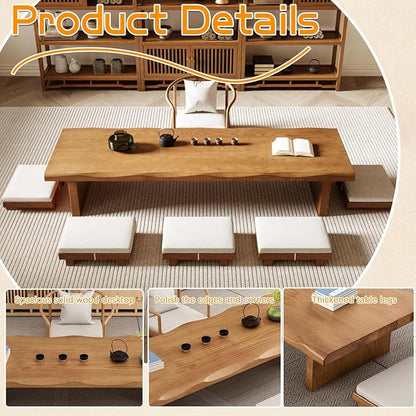 Solid Wood Low Coffee Tea Table - Image 6