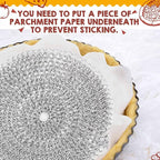 Patelai 1 Pcs Stainless Steel Pie Weights for Baking Universal Fit Pie Weight for 7-10 Inch Pies Round Metal Pies Weights Chain Dishwasher Safe Durable Blind Baking Dough Cooking Pastry (8 Inch)