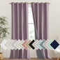 NICETOWN Chaise Mauve Vintage Linen 100% Blackout Curtains by NICETOWN