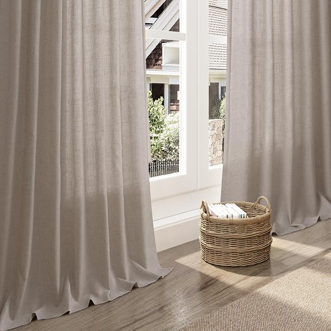 Stone Beige Curtains 90 Inches Long - Image 5