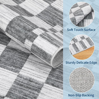 GarveeHome Checkered Rug 4x6 Area Rugs - Image 6
