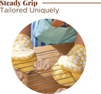 Folkulture Mini Oven Mitts or Short Oven Mitts | (5.75 x 9) Set of 2 Cotton Yellow Oven Mits Heat Resistant for Kitchen Decor | Yellow Check Kitchen Mittens or Oven Mitt with Hanging Loop