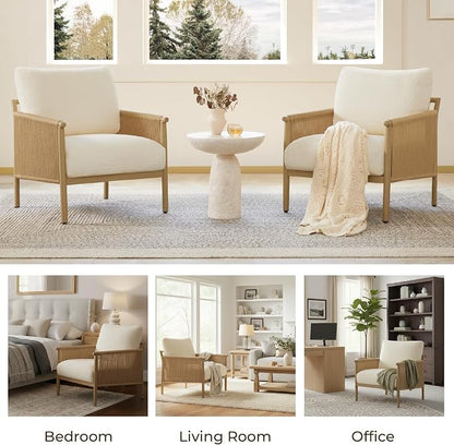 CHITA Accent Chairs Set of 2, Braid Modern Armchair - Image 3