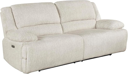 Lexicon Power Double Reclining Sofa, Textured Microfiber Wall Hugger Recliner - Image 8
