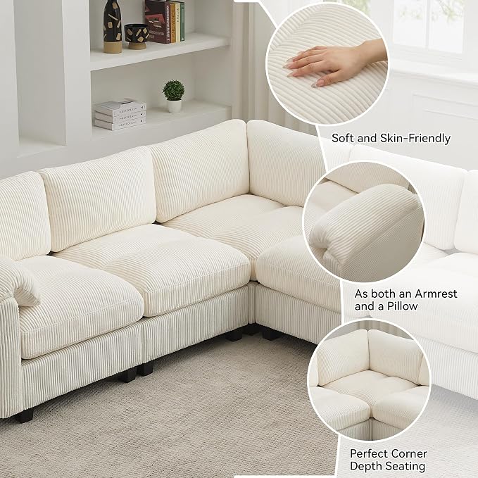 87'' U-Shaped Sectional Sofa - Image 3