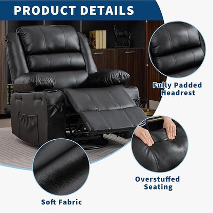 Rocking Recliner Chair for Adults Wide 360° Swivel Rocker Recliner - Image 7
