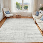 4x6 Washable Area Rug for Living Room Bedroom: Non-Slip Modern White Gray | by Oriannal