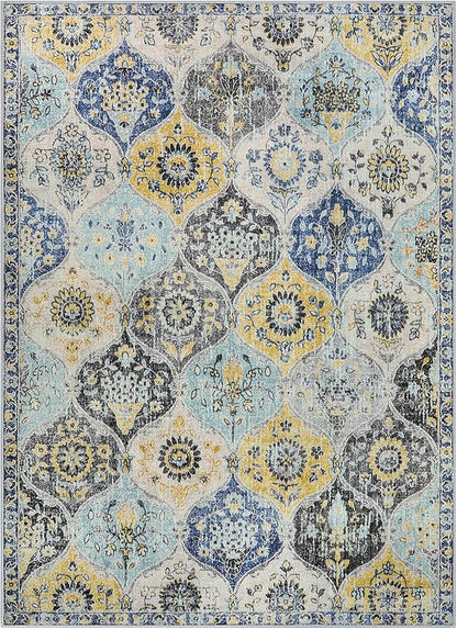 Lahome Moroccan Washable Area Rugs 5x7, 5x7 Rugs - Image 3