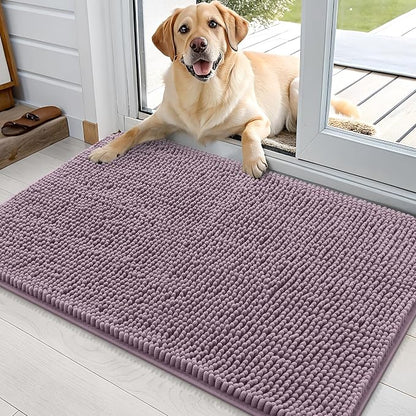 OLANLY Dog Door Mat for Muddy Paws 36x24, Super Absorbent Chenille Mud Mat | by OLANLY