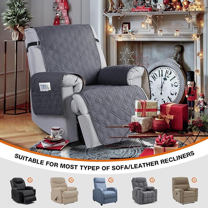 VANSOFY 100% Waterproof Recliner Chair Covers, Recliner Cover Non-Slip Dog - Image 4