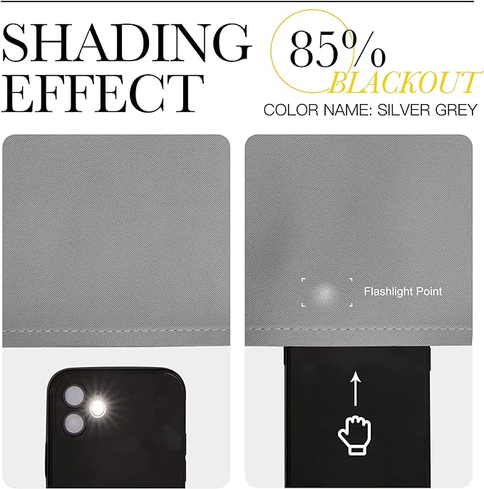 NICETOWN 2 Panels Blackout Curtains, Rod Pocket Thermal Insulated Drapes - Image 3