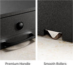 NiHome Acacia Wood Coffee Machine Tray with Pod Drawer, Smooth Wheels Rolling Appliance Slider, Large Drawer for K-Cups, Tea Bags, Under Cabinet Countertop Caddy for Espresso Maker, Blender, Air Fryer