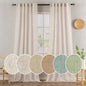MIULEE Natural White Linen Curtains 52x90 Inch Long 2 Panels by MIULEE