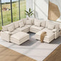 Vesgantti 101" V-Shaped Corner Couch Sectional, 7 Seat Customizable Modular by Vesgantti
