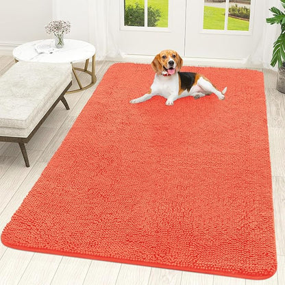 OLANLY Dog Door Mat for Muddy Paws 70x46, Super Absorbent Chenille Mud Mat | by OLANLY