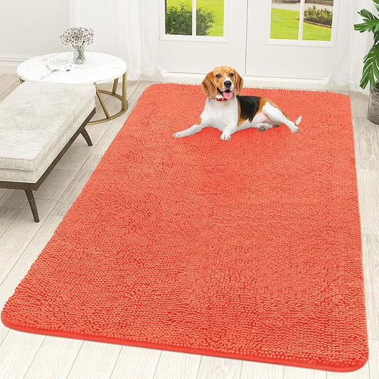 OLANLY Dog Door Mat for Muddy Paws 70x46, Super Absorbent Chenille Mud Mat | by OLANLY