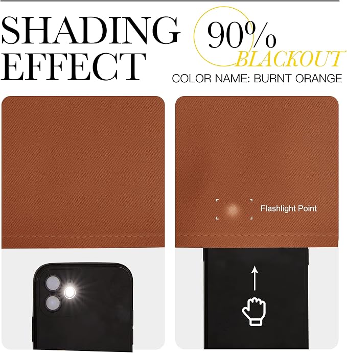NICETOWN RV Blackout Curtains for Camper Windows, Burnt Orange, Short Blackout - Image 4