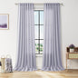 Lavender Purple Linen Curtains 90 Inches Long by Nanspring