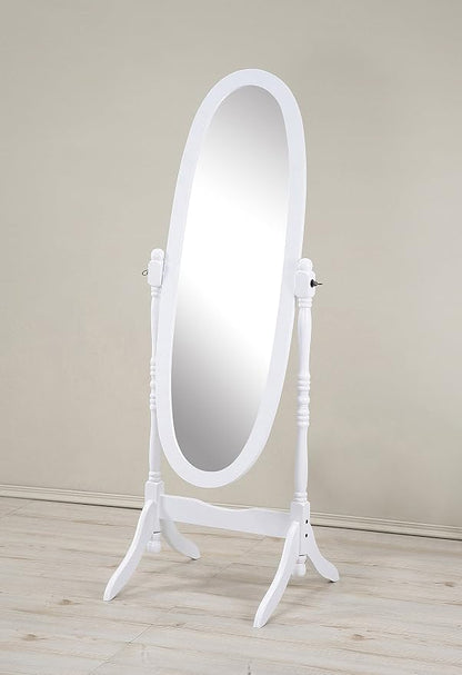 Roundhill Furniture Traditional Queen Anna Style Wood Floor Cheval Mirror by RoundhillFurniture