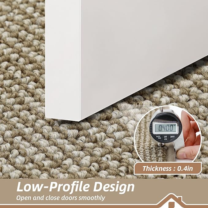 BEQHAUSE Dirt Trapper Door Mat 24" x 36", Non-Slip Washable, Light Beige | - Image 4
