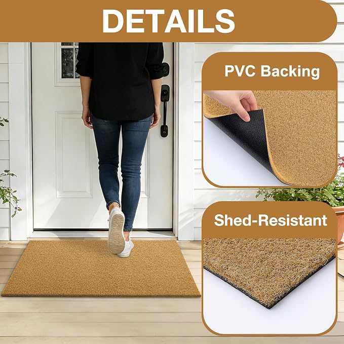 OLANLY Front Door Mat, Low Profile Doormat, Stain and Fade Resistant, - Image 4
