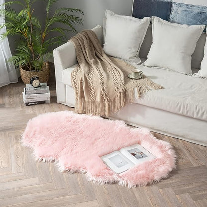 MIULEE Fluffy Area Rug 3x5 ft Faux Fur Sheepskin Rug - Image 6