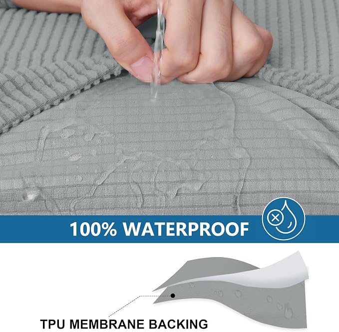 Waterproof Sectional Couch Covers, Non Slip Sofa Cushion Covers | L Shape - Image 3