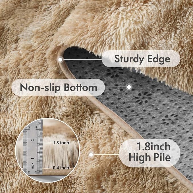 9x12 Ft Extra Large Shag Rugs for Living Room, Ultra Soft Fluffy Furry Area - Image 5