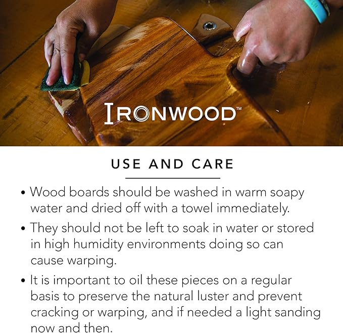 Ironwood Gourmet Oslo End Grain Utility Cutting Board, 14 x 16 Inches, Natural Acacia Wood