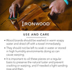 Ironwood Gourmet Large Rectangular Provencale Paddle Board, Acacia Wood 20.5 x 8 x 0.5 inches
