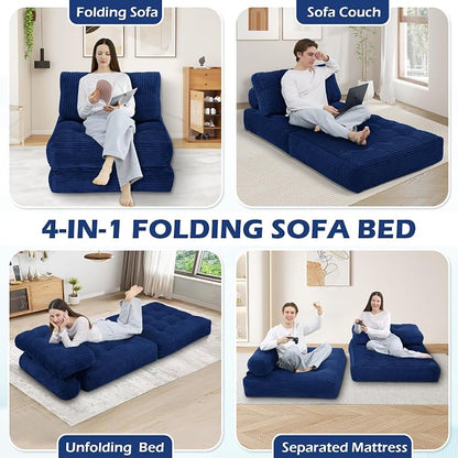 Folding Sofa Bed, Convertible Sleeper Chair - Image 7