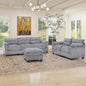 HAOMARKETS Corduroy 3-Piece Sofa Set, Upholstered Ottoman, Loveseat 2-Seater by HAOMARKETS