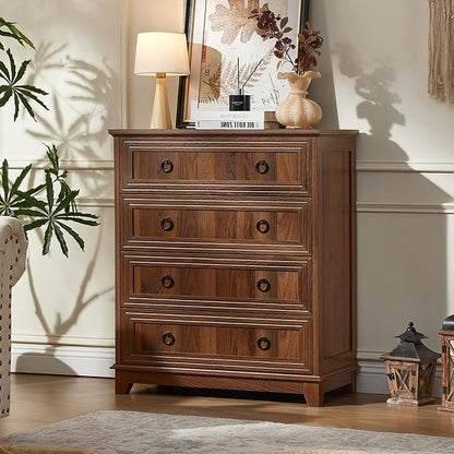 Joaxswe Farmhouse 4 Drawer Dresser - Image 6