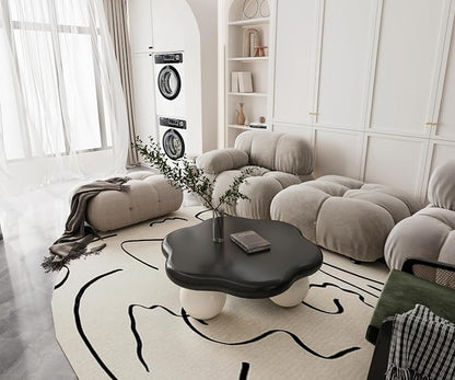 35.03" Cloud Coffee Table for Living Room Unique Coffee Table Modern Low Coffee - Image 6