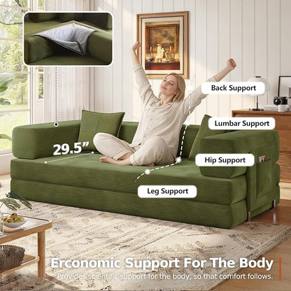 MoonSpeak 78.8''Sleeper Couch Bed - Image 7