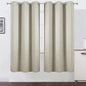 Light Beige Thermal Blackout Curtains/42 x 72 Inch/Set of 2 Panels Room by Lemomo